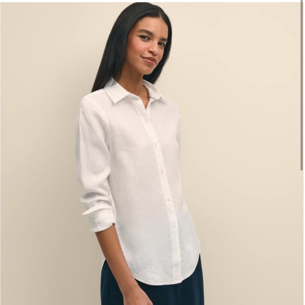 Brooks Brothers classic fit linen button down shirt